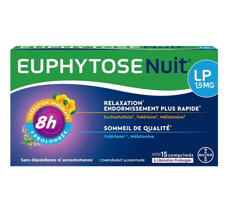 Euphytose Nuit LP 1.9mg 15 Comprimés